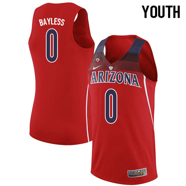 2018 Youth #0 Jerryd Bayless Arizona Wildcats College Basketball Jerseys Sale-Red